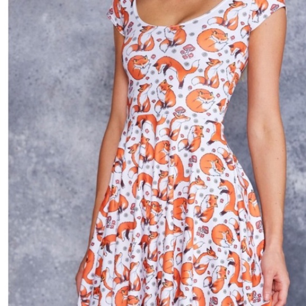 BlackMilk For Fox Sake skater dress size S